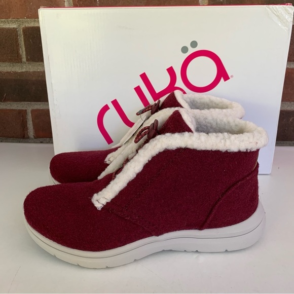 Ryka Women's Everest Sneaker Burgundy High Top Ankle Boots US 5 M NEW - Picture 4 of 9